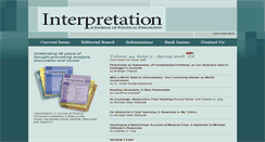Desktop Screenshot of interpretationjournal.com